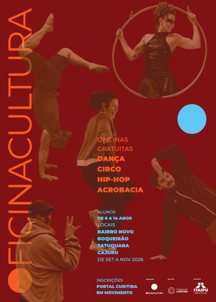 Tatuquara recebe oficina gratuita de Hip-Hop. Inscrições estão abertas Promovida pelo projeto OFICINACULTURA, a oficina é comandada pelo coreógrafo e educador social Lucas Tossi e é voltada para crianças e adolescentes de até 14 anos